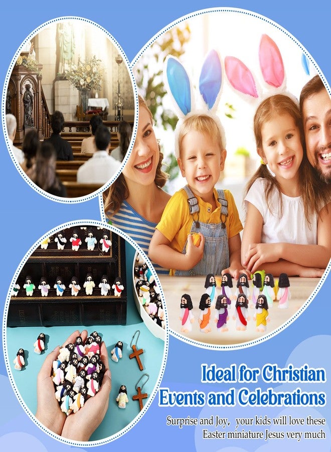 بيميمو مجموعة Bememo من 300 قطعة من مجسمات يسوع الصغيرة، تصميم أصلي، مجسمات مطاطية صغيرة الحجم ليسوع، مثالية للعب الغميضة، هدايا للحفلات الدينية، هدايا التعميد (ألوان متعددة). - Image 4